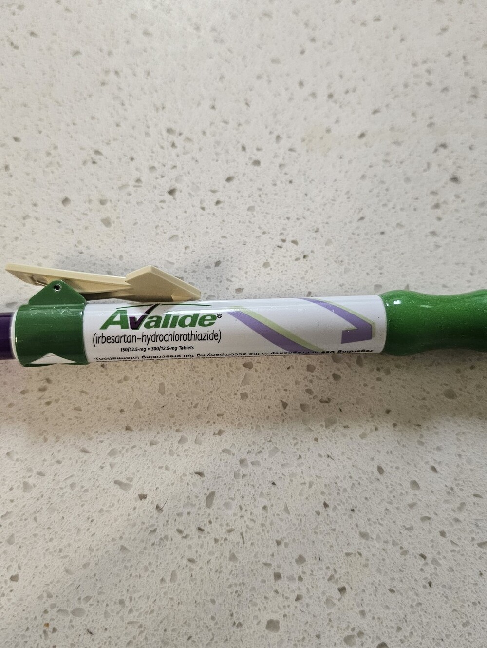 Green and White Pill Reminder Pen - Home Organizing Accent